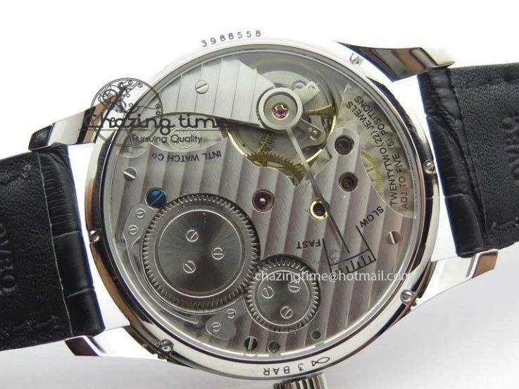 MIROTIME 0424 Effortless Portuguese IW544404 SS White Dial On Black Leather Strap A 7257